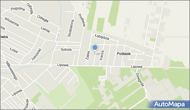Hajnówka, Bociania, mapa Hajnówka