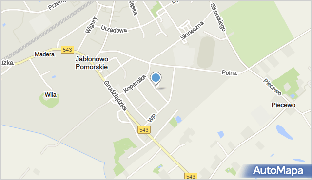 Jabłonowo Pomorskie, Bohaterów Westerplatte, mapa Jabłonowo Pomorskie