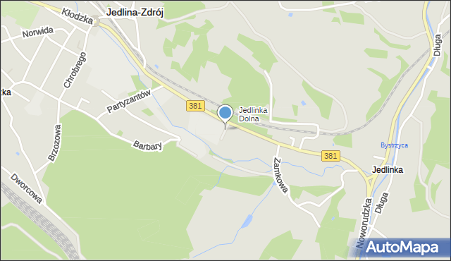 Jedlina-Zdrój, Boczna, mapa Jedlina-Zdrój