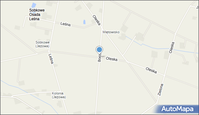 Jeżowa, Boczna, mapa Jeżowa