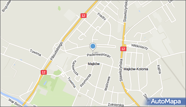 Kalisz, Boya-Żeleńskiego Tadeusza, mapa Kalisza