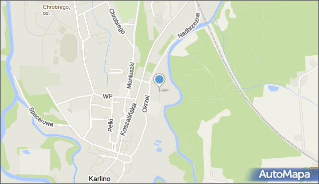 Karlino, Bogusława X, mapa Karlino