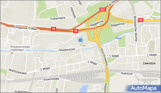 Katowice, Bogucicka, mapa Katowic