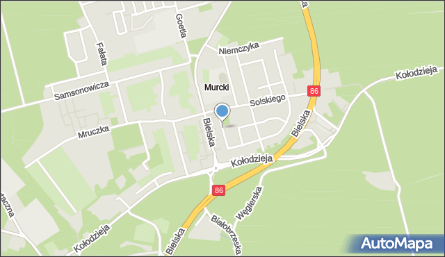 Katowice, Bożka Arki, mapa Katowic