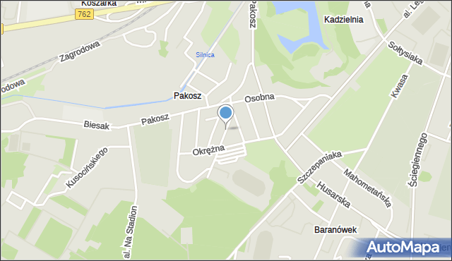 Kielce, Boczna, mapa Kielc