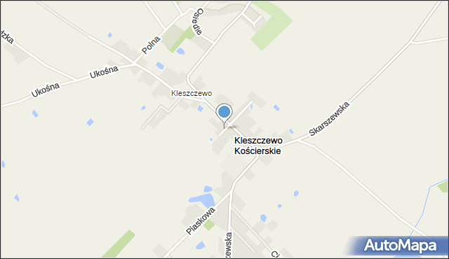 Kleszczewo Kościerskie, Boczna, mapa Kleszczewo Kościerskie