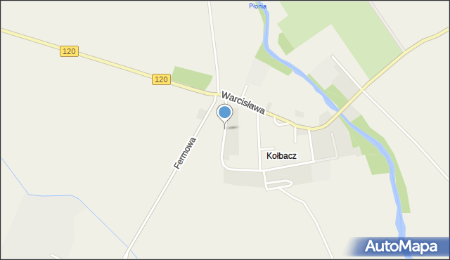 Kołbacz, Bogusława, mapa Kołbacz