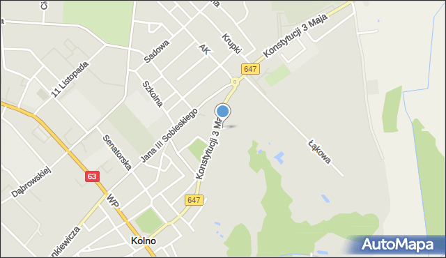 Kolno, Boczna, mapa Kolno