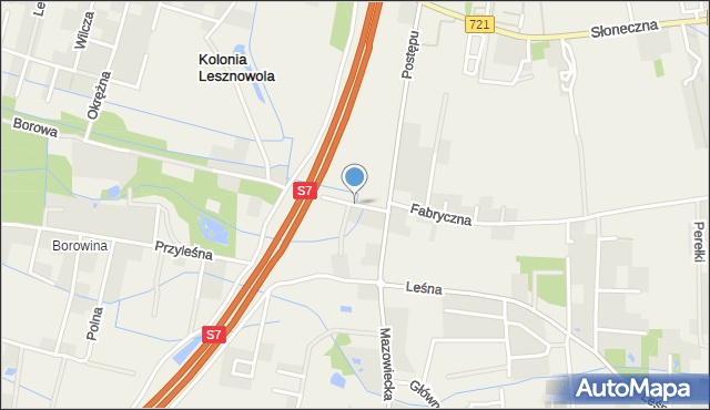 Kolonia Lesznowola, Borowa, mapa Kolonia Lesznowola