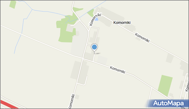 Komorniki gmina Kleszczewo, Boczna, mapa Komorniki gmina Kleszczewo