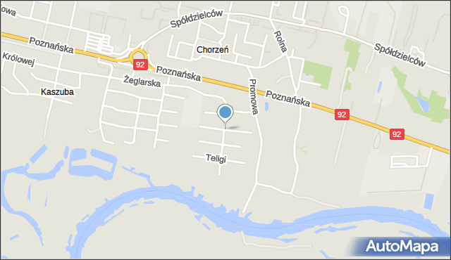 Konin, Bojerowa, mapa Konina