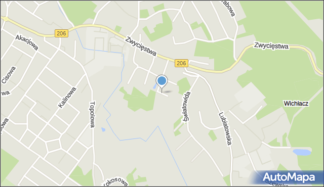 Koszalin, Bonifacego, mapa Koszalina