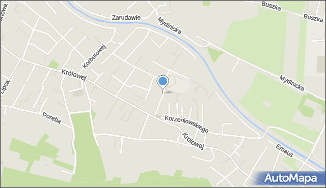 Kraków, Borowego Piotra, mapa Krakowa