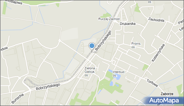Kraków, Bobrzyńskiego Michała, prof., mapa Krakowa