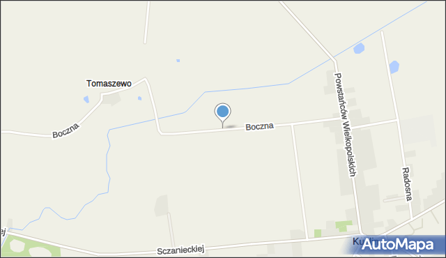 Kuślin, Boczna, mapa Kuślin