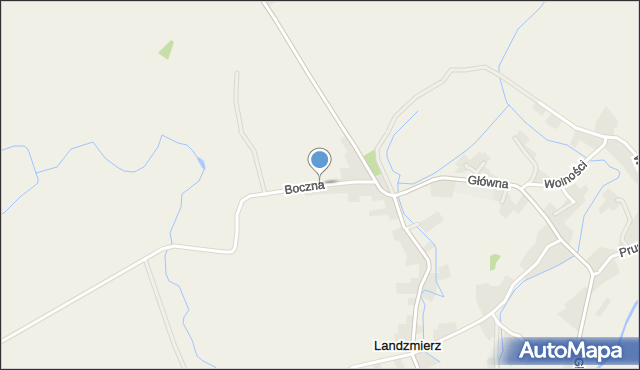 Landzmierz, Boczna, mapa Landzmierz