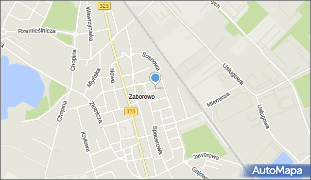 Leszno, Borówkowa, mapa Leszno