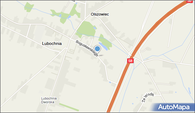 Lubochnia powiat tomaszowski, Bogusławskiego, mapa Lubochnia powiat tomaszowski