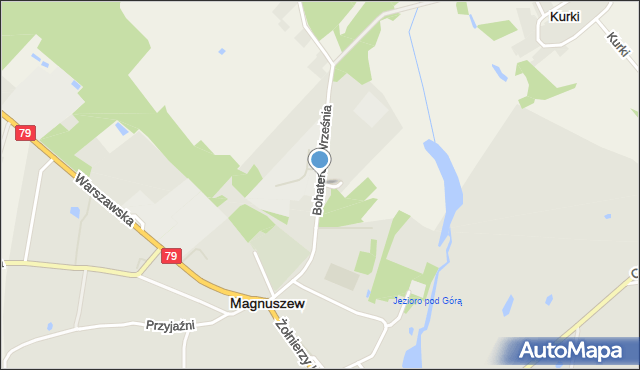 Magnuszew, Bohaterów Września, mapa Magnuszew