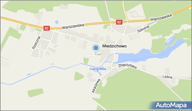 Miedzichowo, Boczna, mapa Miedzichowo