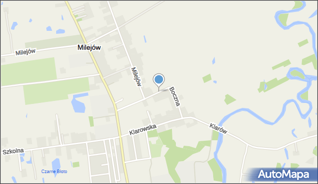 Milejów-Osada, Boczna, mapa Milejów-Osada