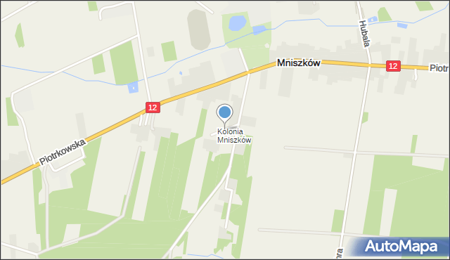 Mniszków powiat opoczyński, Boczna, mapa Mniszków powiat opoczyński