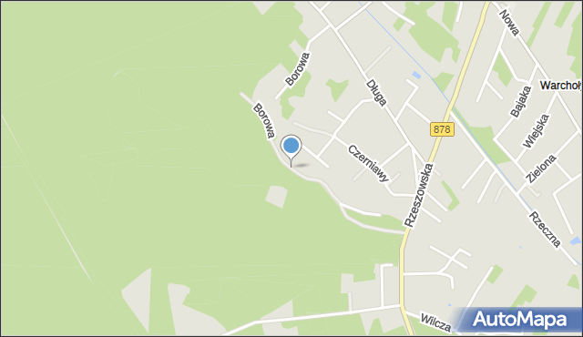 Nisko, Borowa, mapa Nisko