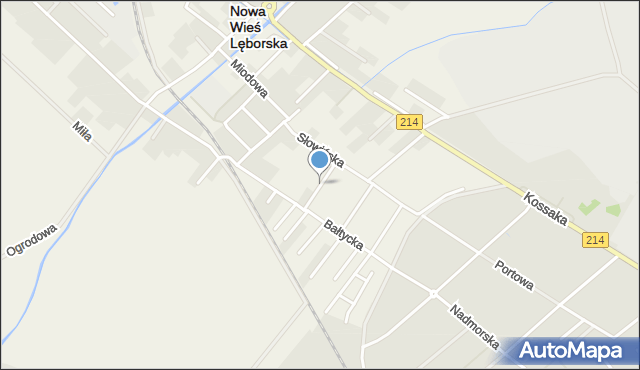 Nowa Wieś Lęborska, Bosmańska, mapa Nowa Wieś Lęborska