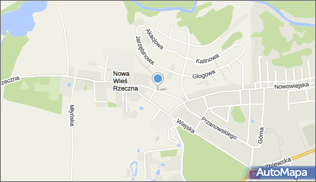 Nowa Wieś Rzeczna, Boczna, mapa Nowa Wieś Rzeczna