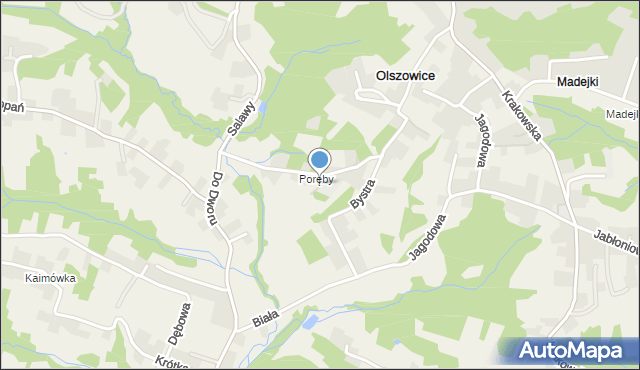 Olszowice, Boczna, mapa Olszowice