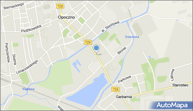 Opoczno, Bończy-Załęskiego Kazimierza, gen., mapa Opoczno