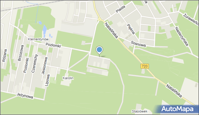 Otrębusy, Borówki, mapa Otrębusy