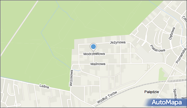 Palędzie, Borówkowa, mapa Palędzie
