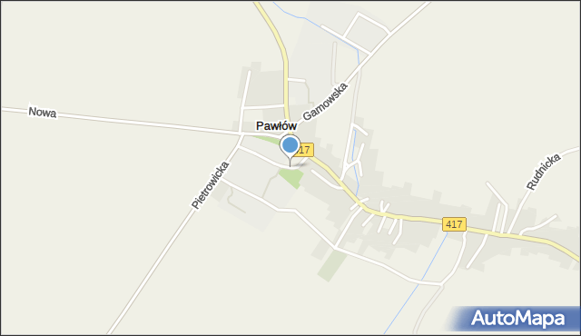 Pawłów gmina Pietrowice Wielkie, Boczna, mapa Pawłów gmina Pietrowice Wielkie