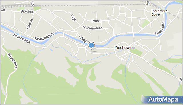 Piechowice powiat karkonoski, Boczna, mapa Piechowice powiat karkonoski