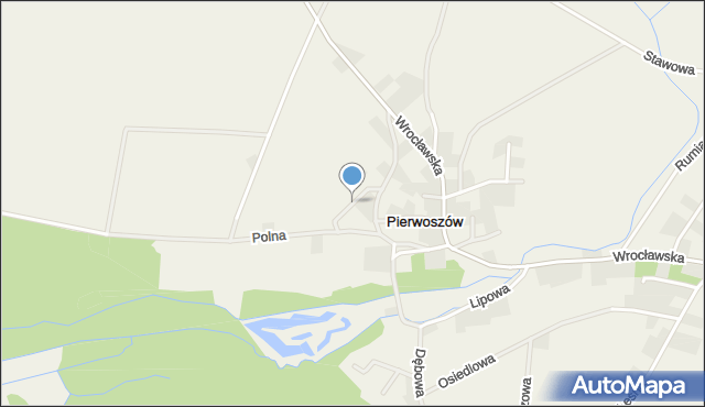 Pierwoszów, Boczna, mapa Pierwoszów