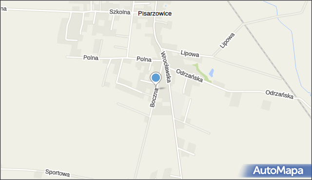 Pisarzowice gmina Miękinia, Boczna, mapa Pisarzowice gmina Miękinia