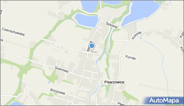 Pisarzowice gmina Wilamowice, Bociania, mapa Pisarzowice gmina Wilamowice