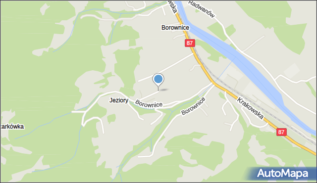 Piwniczna-Zdrój, Borownice, mapa Piwniczna-Zdrój