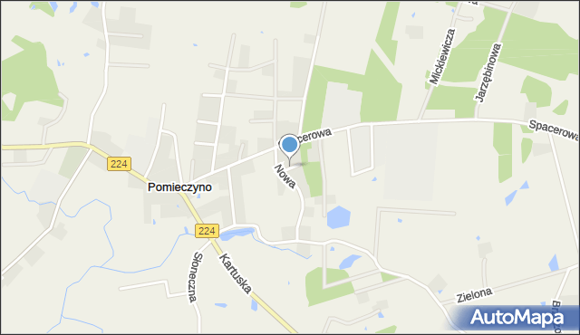 Pomieczyno, Boczna, mapa Pomieczyno