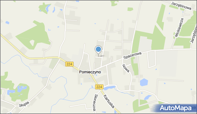 Pomieczyno, Borka, ks., mapa Pomieczyno