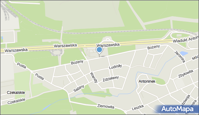 Poznań, Bożeny, mapa Poznania