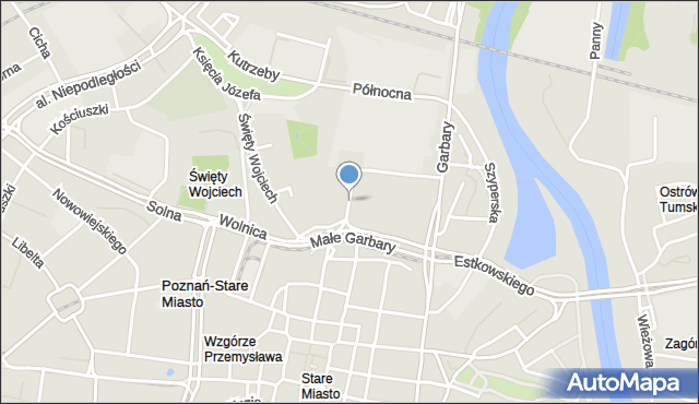 Poznań, Bóżnicza, mapa Poznania