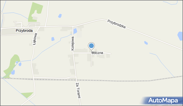 Przybroda, Boczna, mapa Przybroda