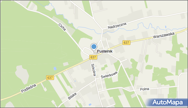 Pustelnik gmina Stanisławów, Boczna, mapa Pustelnik gmina Stanisławów
