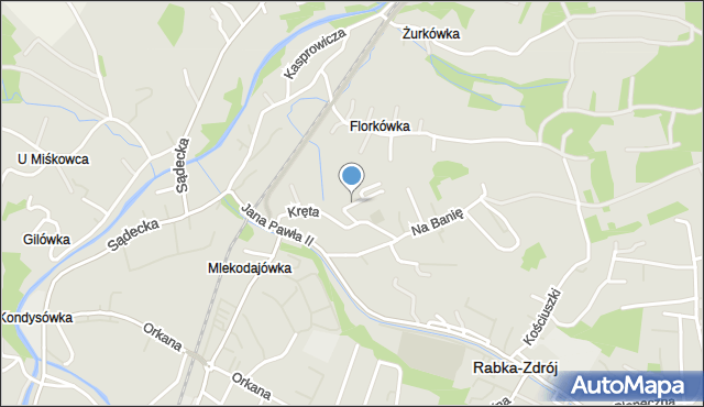 Rabka-Zdrój, Boczna, mapa Rabka-Zdrój