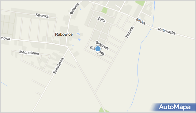 Rabowice, Bordowa, mapa Rabowice
