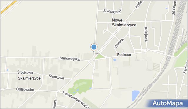 Skalmierzyce, Boczkowska, mapa Skalmierzyce