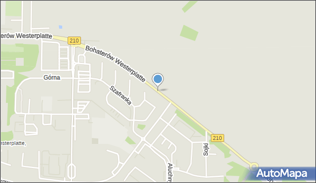 Słupsk, Bohaterów Westerplatte, mapa Słupska