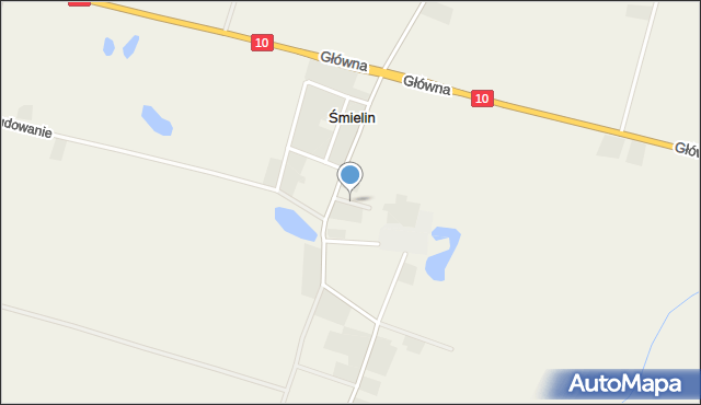 Śmielin, Boczna, mapa Śmielin